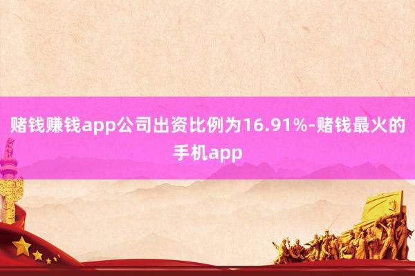 赌钱赚钱app公司出资比例为16.91%-赌钱最火的手机app