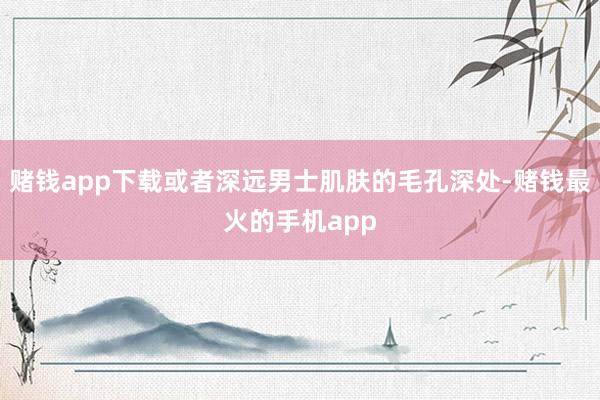 赌钱app下载或者深远男士肌肤的毛孔深处-赌钱最火的手机app