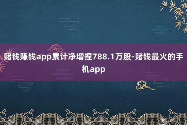 赌钱赚钱app累计净增捏788.1万股-赌钱最火的手机app