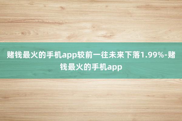 赌钱最火的手机app较前一往未来下落1.99%-赌钱最火的手机app